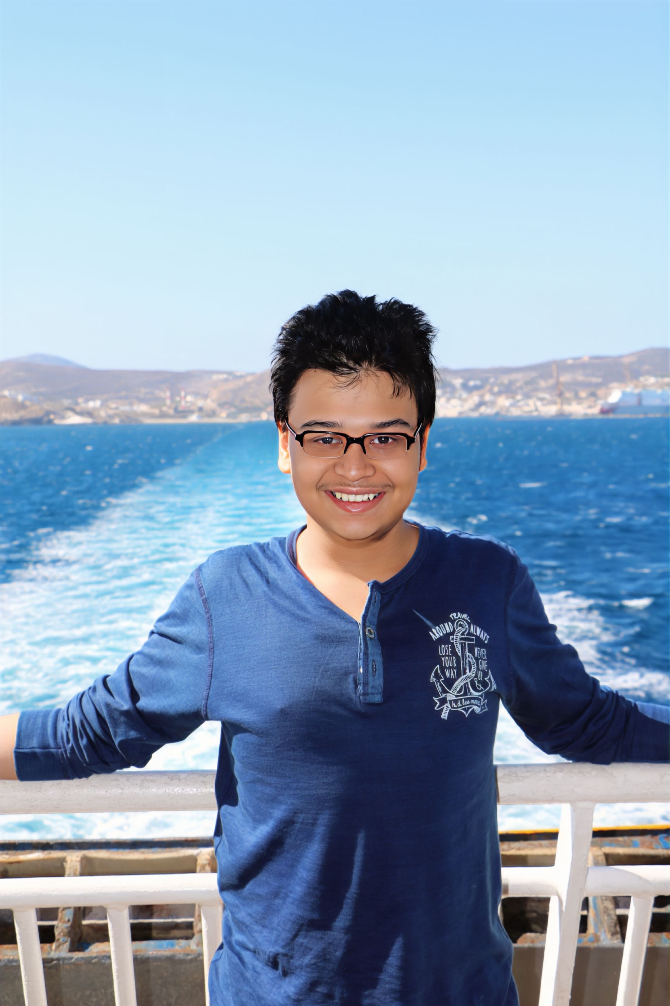 >Abhigyan Guha on the Way to Mykonos Island, Greece.